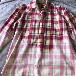 pink and yellow flannel